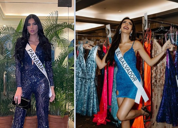 Representantes de Panamá y El Salvador.  Fotos: @MissUniverse