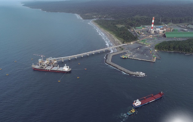Minera Panamá anunció esta semana la reducción de operaciones debido al bloqueo ilegal ocasionado por pequeñas embarcaciones en el puerto. Foto: Cortesía/ Cobre Panamá