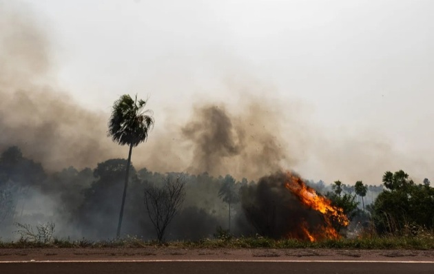 El suelo es una alfombra negra y gris que cruje con cada paso. Foto: EFE