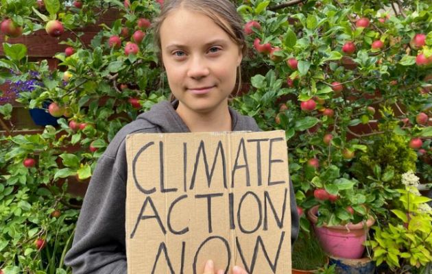 Greta Thunberg se solidariza con Panamá. Foto: Cortesía
