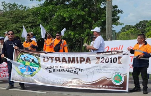 Trabajadores de Minera Panamá levantarán su voz a través de marchas pacíficas. Foto: Cortesía/ Utramipa