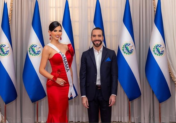  Natasha Vargas y el presidente de El Salvador, Nayib Bukele . Foto: Instagram