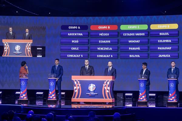 Grupos de la Copa América, luego del sorteo en Miami. Foto: EFE