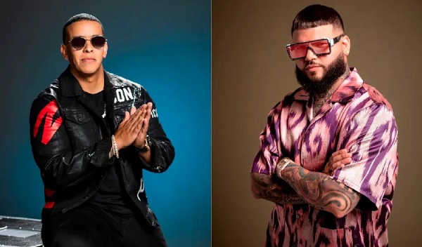 Daddy Yankee (i) y Farruko, quienes separadamente anunciaron que dedicarán su vida a predicar la palabra de Cristo. Foto: Univision / Esdras Thelusma