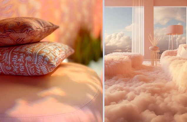 ‘Peach Fuzz’, color 2024, soft and velvety