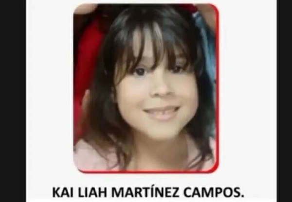 La niña Kai Liah Martínez Campos, de 5 años, fue sustraída por su madre.