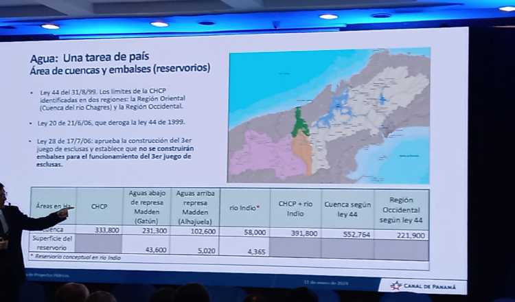 Mapa diseñado por la Autoridad del Canal de Panamá en el que se aprecia la cuenca del río Indio y las áreas adyacentes, la más cercana a la cuenca de la vía interoceánica.  Francisco Paz