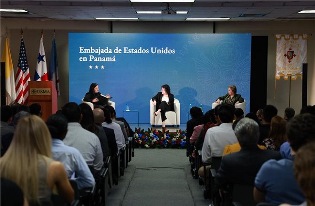 Las palabras de la presidenta de la Corte se dieron en una actividad internacional en la USMA. Foto: Cortesía Órgano Judicial