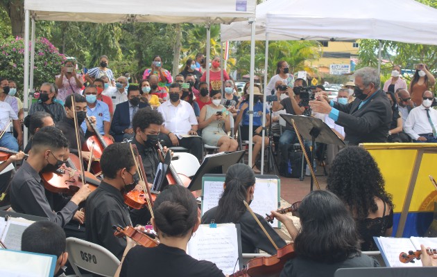 Orquesta Sinfónica de Panamá Oeste durante un evento. Foto/Archivo