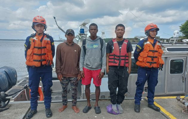Tres ciudadanos panameños que estuvieron once días a la deriva. Foto: Cortesía