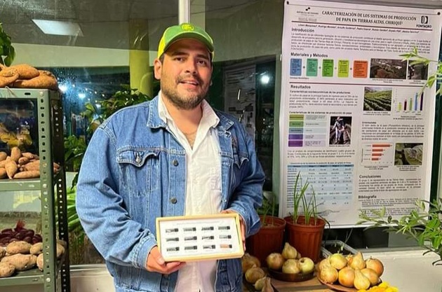 Rubén Collantes obtuvo  su doctorado en la Universidad Nacional Agraria La Molina con el primer puesto. Foto: Cortesía