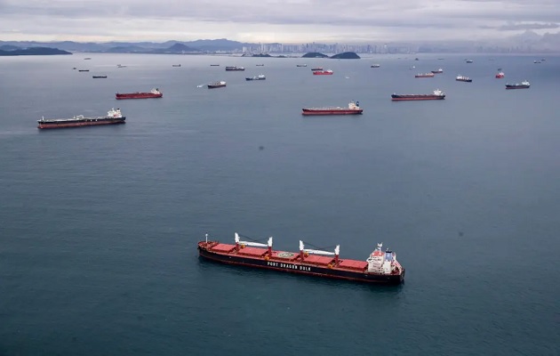 El Canal de Panamá sigue enfrentando una crisis hídrica. Foto: EFE 