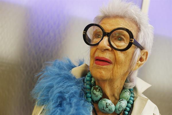 Icono de la moda Iris Apfel. Foto: EFE