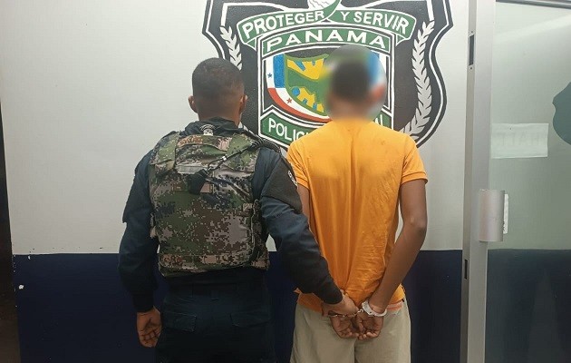 Fueron detenidos en Altos de Los Lagos, corregimiento de Cristóbal Este. Foto: Cortesía Policía Nacional.