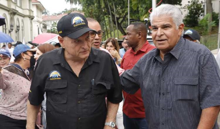 Ricardo Martinelli junto al hoy candidato presidencial por los partidos Realizando Metas y Alianza, José Raúl Mulino.  