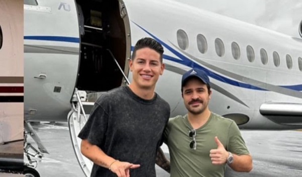 James Rodríguez y Luis Manuel Rodríguez da Gama. Foto: Cortesía