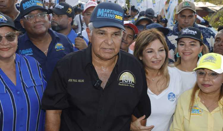 José Raúl Mulino, candidato presidencial por los partidos RM y Alianza sigue recorriendo el país. Víctor Arosemena