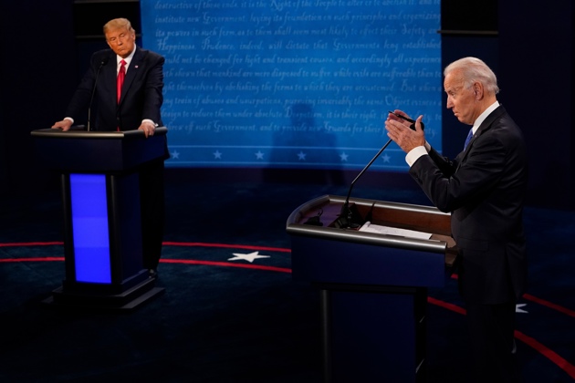 Biden y  Trump, según la encuesta publicada este sábado por The New York Times y Siena. Foto: EFE