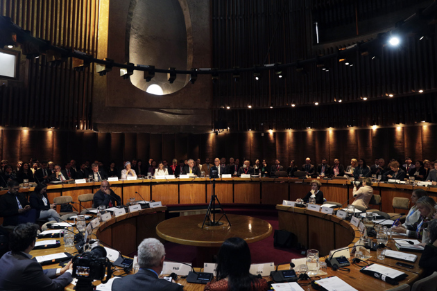 séptima reunión del Foro de los Países de América Latina y el Caribe sobre el Desarrollo Sostenible, este martes en Santiago (Chile). Foto: EFE