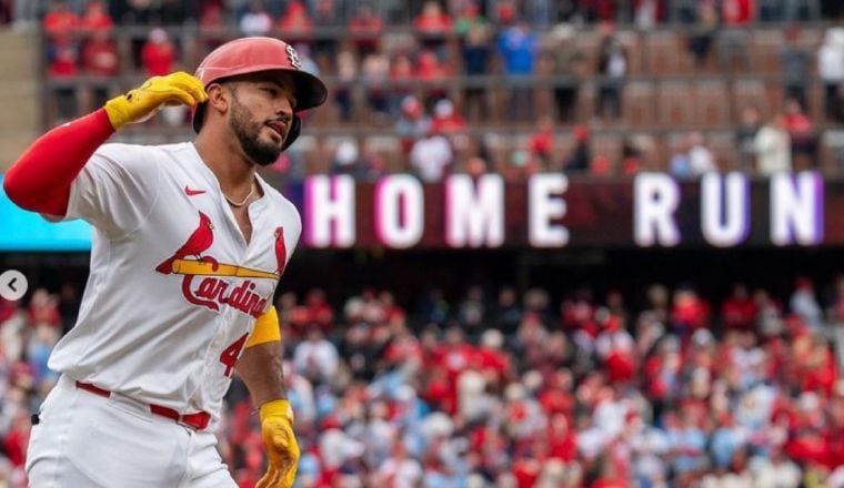 Iván Herrera de los Cardenales de San Luis. Foto: Instagram Iván Herrera de los Cardenales de San Luis. Foto: Instagram
