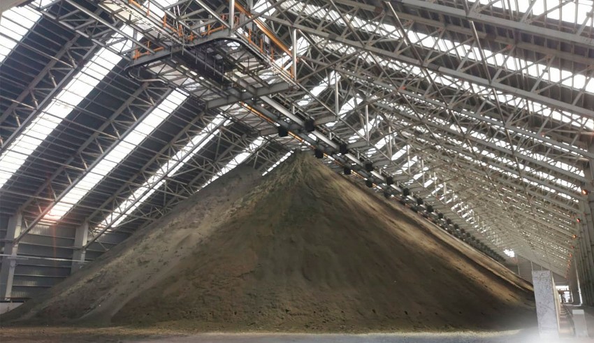 Almacén donde se guarda el concentrado de cobre antes de ser exportado Foto/Tomada de cobrepanama.com