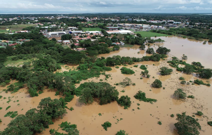 Tomas aéreas del evento de inundación de noviembre de 2022 en La Villa. Foto: Cortesía/UTP