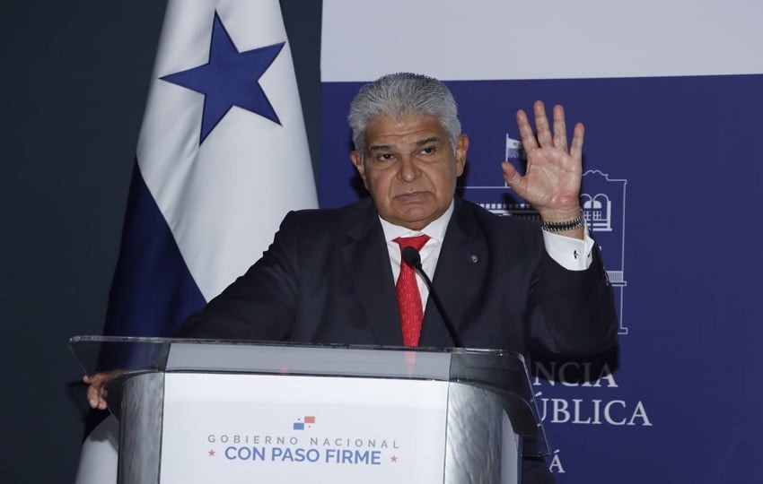 El presidente José Raúl Mulino