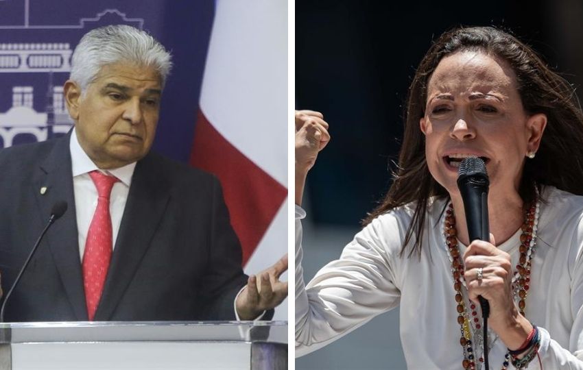 El presidente, José Raúl Mulino, conversó con la opositora, María Corina Machado. Foto: EFE El presidente, José Raúl Mulino, conversó con la opositora, María Corina Machado. Foto: EFE