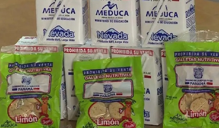 La merienda que ofrece el Meduca está compuesta de galleta, leche y crema. Archivo La merienda que ofrece el Meduca está compuesta de galleta, leche y crema. Archivo