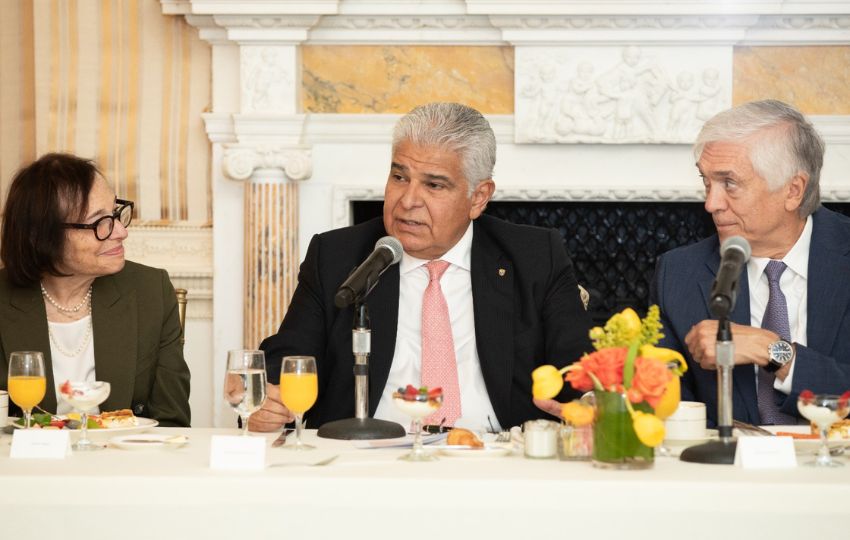 El presidente, José Raúl Mulino, en el Consejo de las Américas. Foto: Cortesía