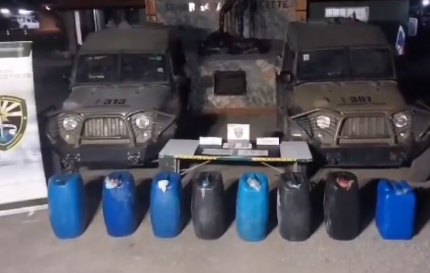 Los tanques contenían cocaína líquida. 