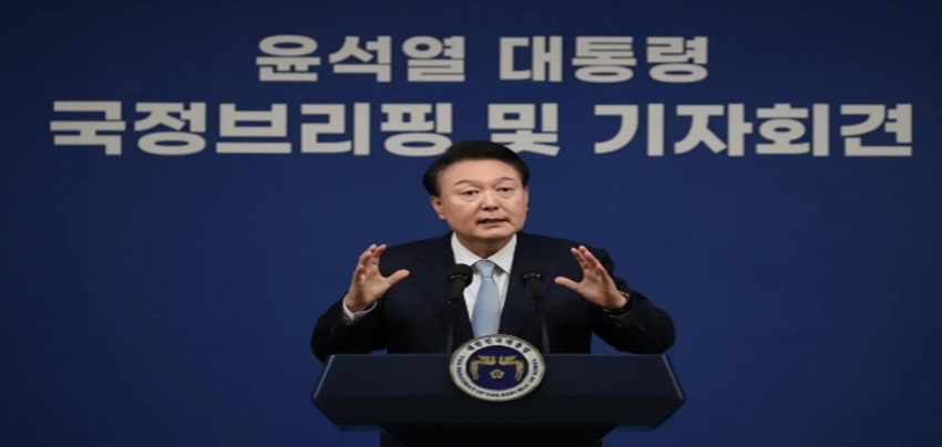 Presidente surcoreano Yoon Suk-yeol. Foto: EFE