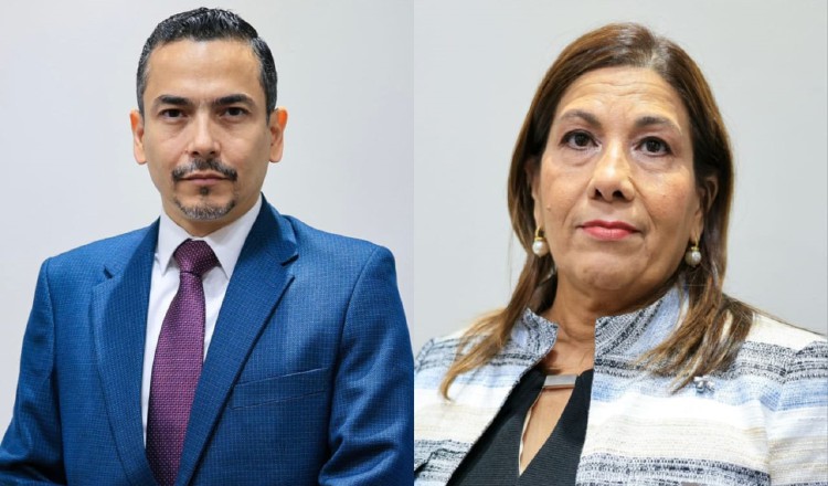 Luis Gómez Rudy, procurador general de la Nación, y Grettel Villalaz, procuradora general de la Administración.