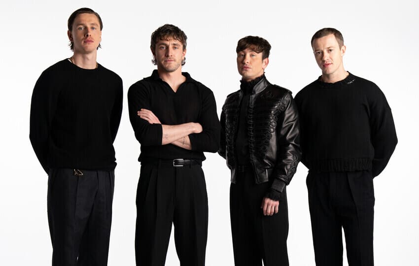 Sam Mendes, Paul Mescal, Joseph Quinn, Barry Keoghan y Harris Dickinson. Foto: EFE