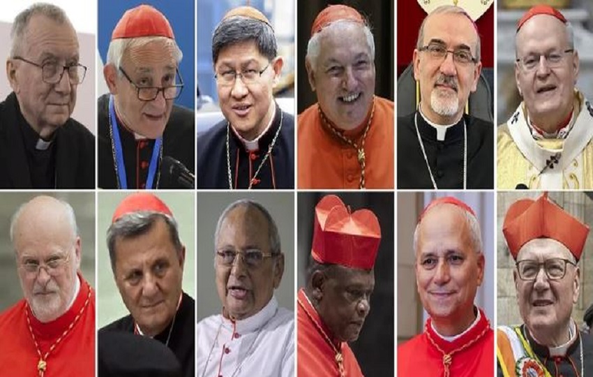 En la imagen, combo de los posibles sucesores del Papa Francisco. Foto: EFE