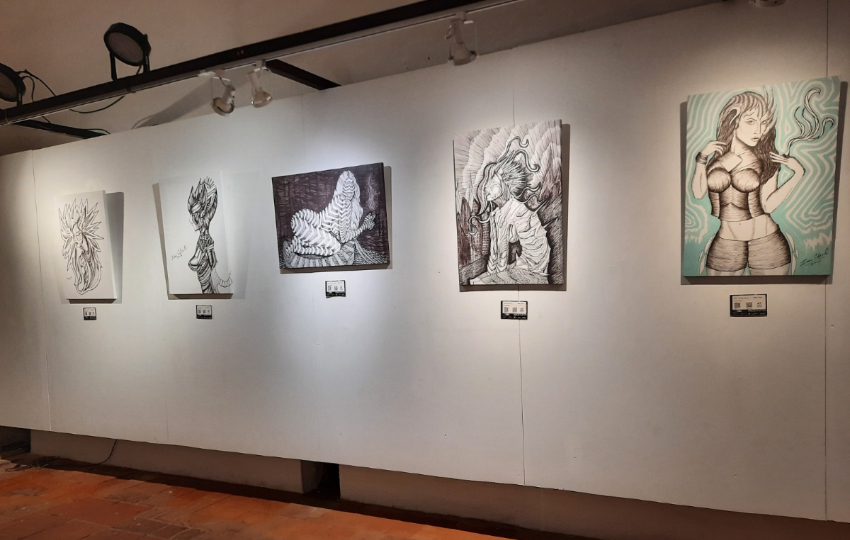 Exhibición del pintor Iván Cedeño. Foto: Cortesía