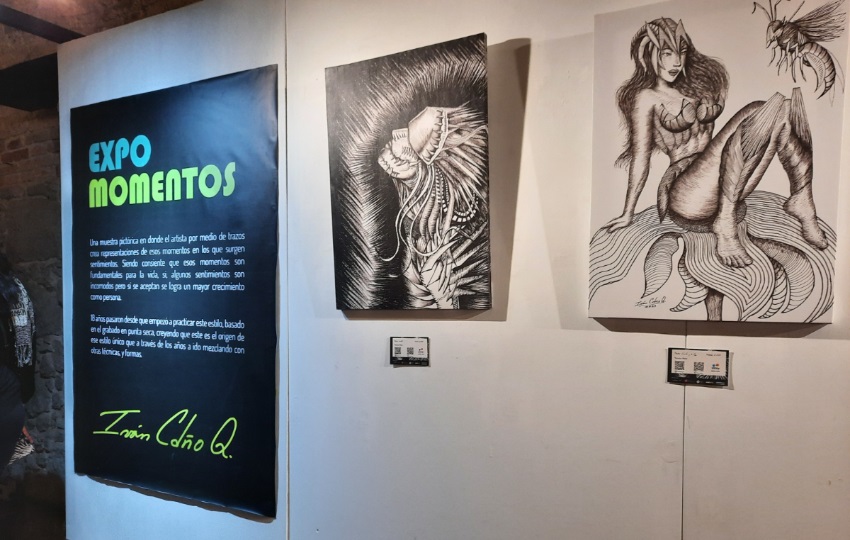Exhibición del pintor Iván Cedeño. Foto: Cortesía