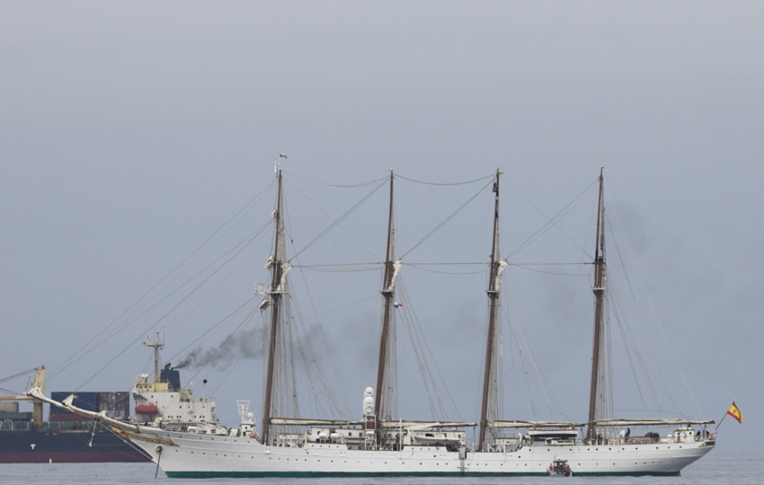 Buque escuela español Juan Sebastián Elcano. Foto: EFE