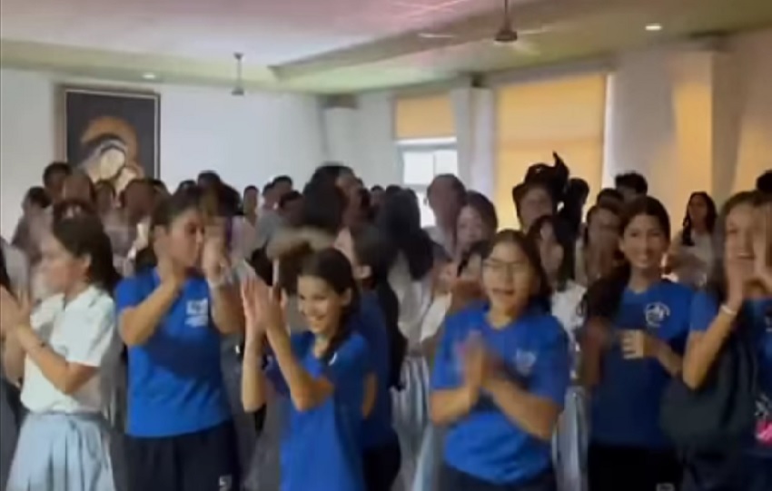 Los estudiantes, docentes y directivos del Colegio Agustiniano Nuestra Señora del Buen Consejo de Chitré celebraron con júbilo su designación. Foto. Redes Noticias Azuero
