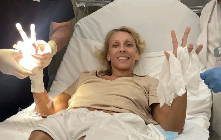Gaby Gnazzo en el hospital. Foto: Instagram / @gaby_gnazzo
