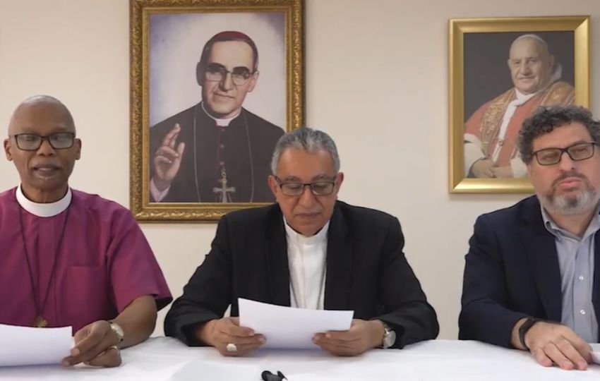 Líderes de la Conferencia Episcopal, el Comité Ecuménico y el Comité Interreligioso.