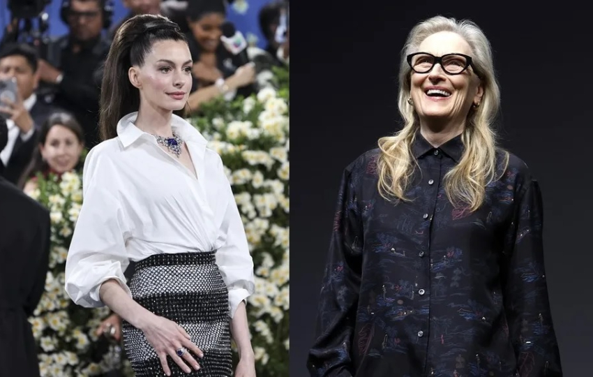 Anne Hathaway (i) y Meryl Streep, protagonistas del filme 'The Devil Wears Prada'. Foto: EFE / Justin