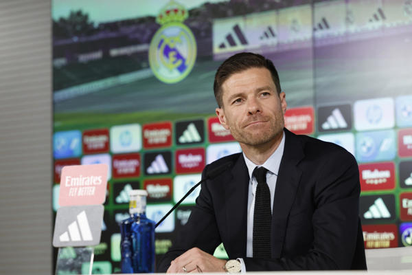 Xavi Alonso en su presentación como nuevo técnico del Real Madrid. Foto: EFE