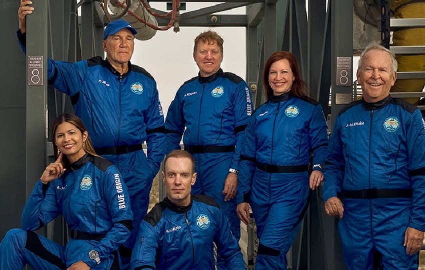 La tripulación. Foto: Instagram/Blue Origin