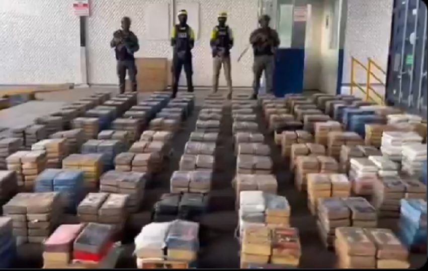 Unos 1,268 paquetes de drogas iban rumbo a España. Foto. Policía Nacional