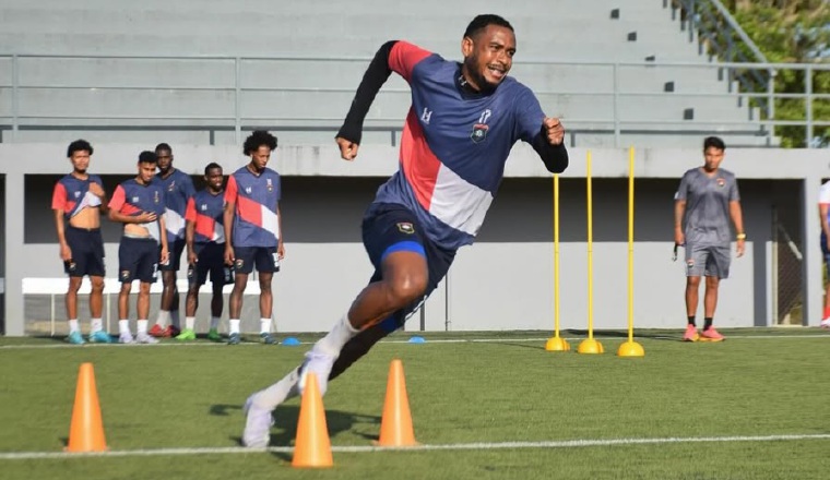 Jugadores de Belice en los entrenameintos. Foto: @footballfederationofbelize