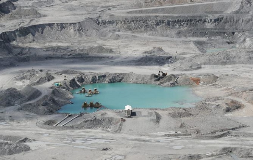 Fotografía aérea del proyecto Minera Panamá, filial de la canadiense First Quantum Minerals. Foto: EFE