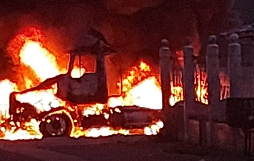 Manifestantes causan grandes daños en Bocas del Toro. Foto: Cortesía 