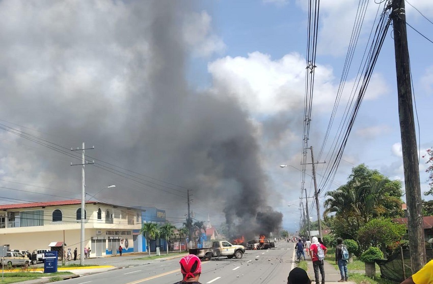 Changuinola es una zona de caos, desde que recrudecieron los enfrentamientos y actos vandálicos. Foto: Internet Changuinola es una zona de caos, desde que recrudecieron los enfrentamientos y actos vandálicos. Foto: Internet