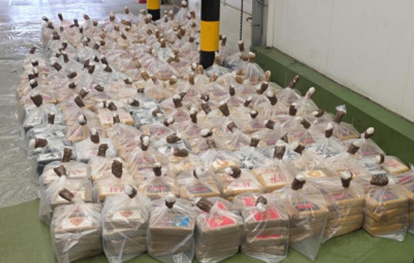 Unas 2,4 toneladas de cocaína procedente de Panamá fueron decomisadas. Foto: EFE